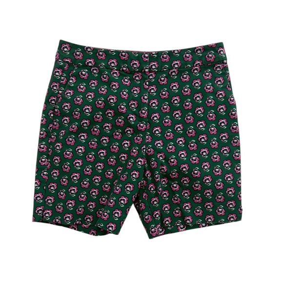 Boden Floral Green & Pink Short Length Chino Shorts Size 4 - Picture 8 of 8